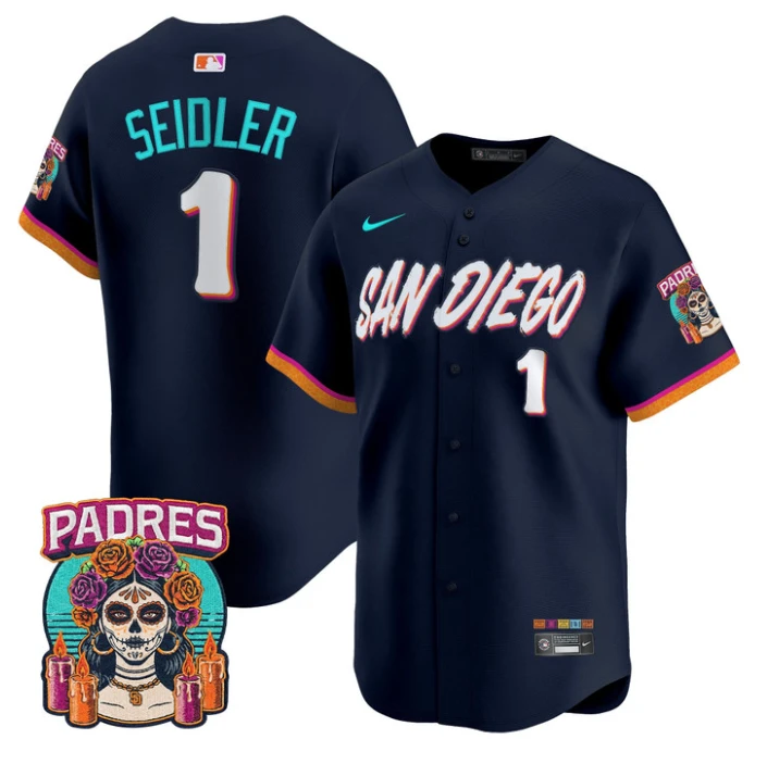 Peter Seidler Jersey #1 San Diego 2026 City Connect Vapor Stitched by My Store