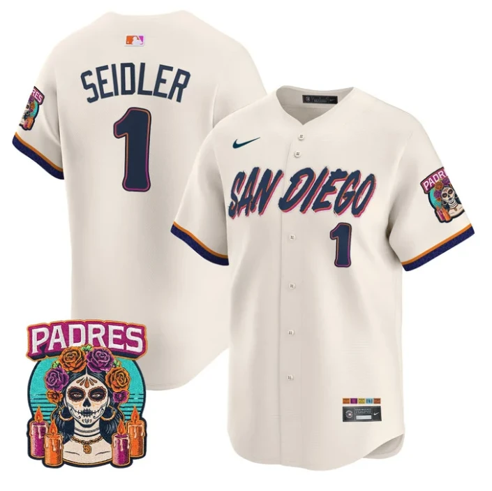 Peter Seidler Jersey #1 San Diego 2026 City Connect Vapor Stitched by My Store