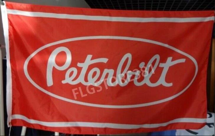 Peterbilt Truck Red Flag 3X5 Ft Polyester Banner USA 90x150cm by flagsjustdoit