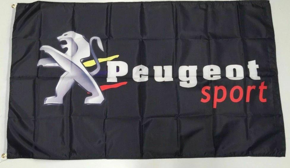 Peugeot Sport Flag Car Convertible Sedan Mechanic Workshop Man Cave 3x5ft by flagsjustdoit