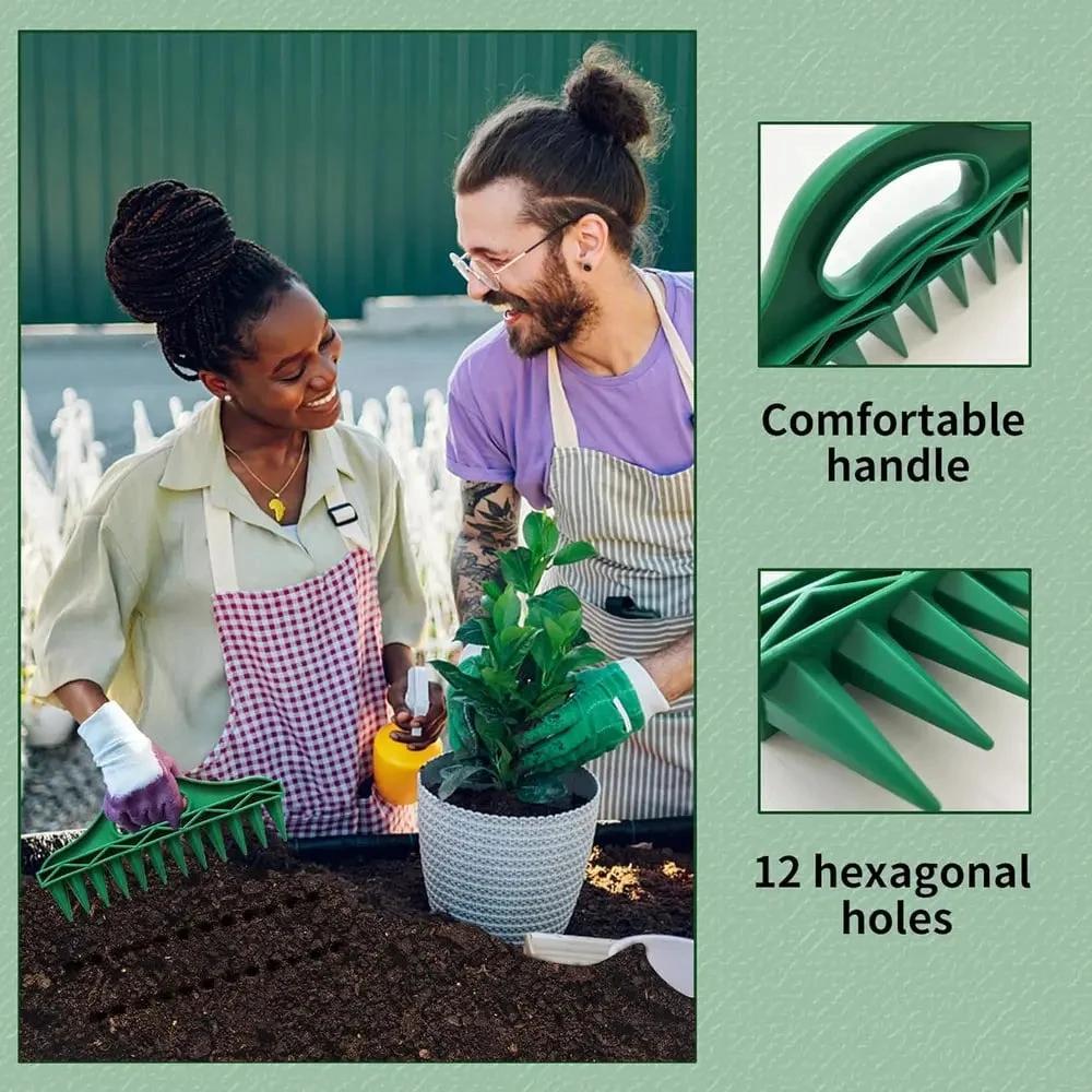 Plant dibber with 12-hole template – Easy even seed sowing by BowLift
