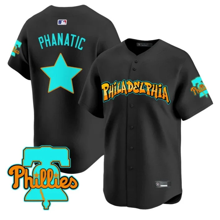 Phanatic Jersey Philadelphia Phillies Graffiti Broad Street Edition Black by My Store