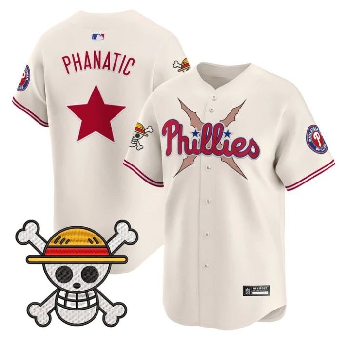 Phanatic Jersey Philadelphia Phillies One Piece 2025 Limited Stitched Cream by My Store