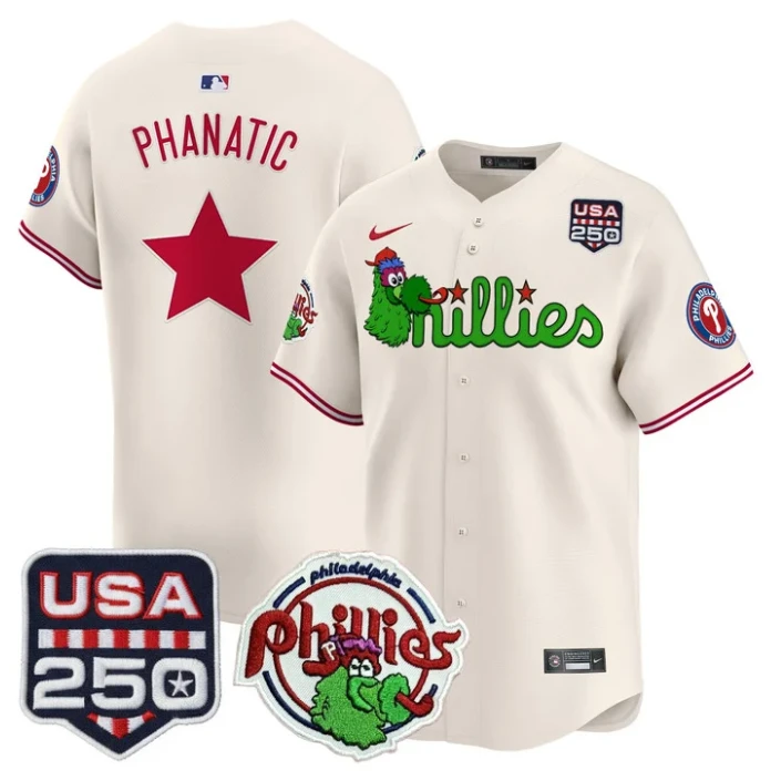 Phanatic Jersey Philadelphia Phillies Phanatic 250 USA Stitched by My Store