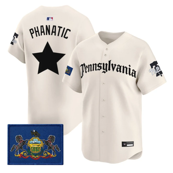 Phanatic Jersey Phillies Pennsylvania Gothic Edition Stitched by My Store