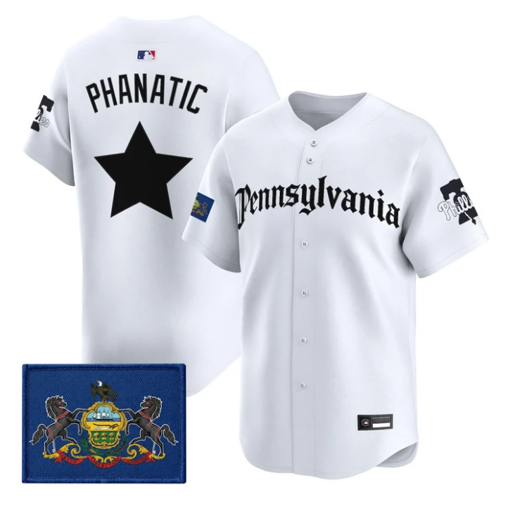 Phanatic Jersey Phillies Pennsylvania Gothic Edition Stitched by My Store