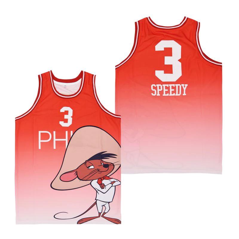 Phi #3 Speedy Movie Basketball Jersey Red by My store basketball