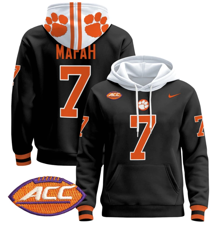 Phil Mafah Hoodie #7 Clemson Tigers Pullover All Stitched by Hoodie Pullover
