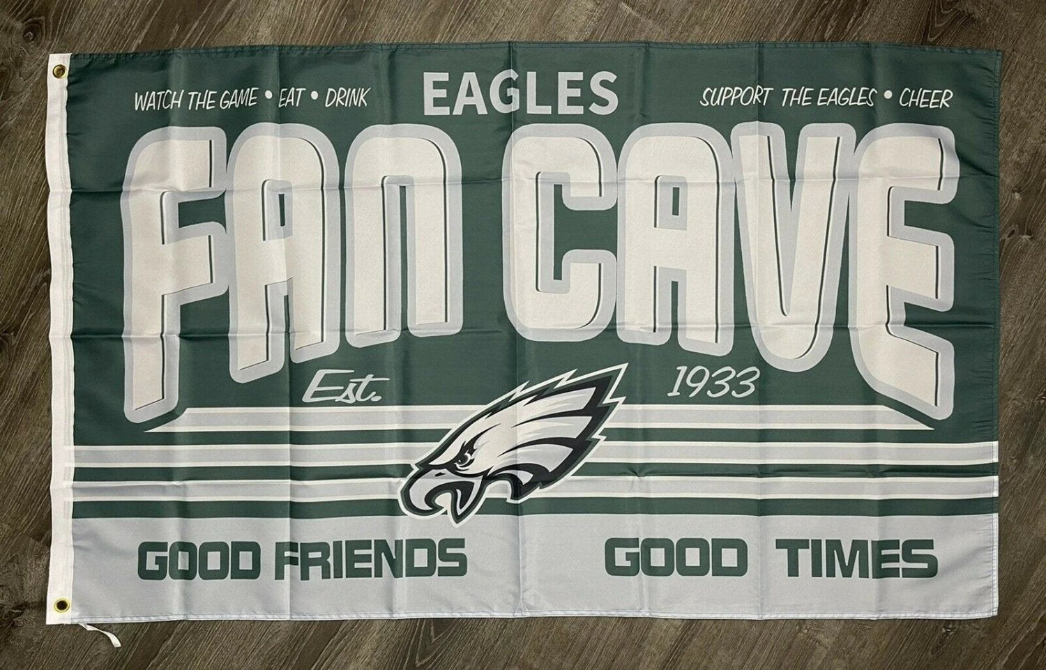 Philadelphia Eagles Fan Cave Flag 3x5 ft Sports Banner Man-Cave Garage Bar by flagsjustdoit