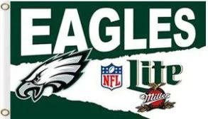 Philadelphia Eagles Lite Flag 3X5 Ft Polyester Banner USA 90x150cm by flagsjustdoit