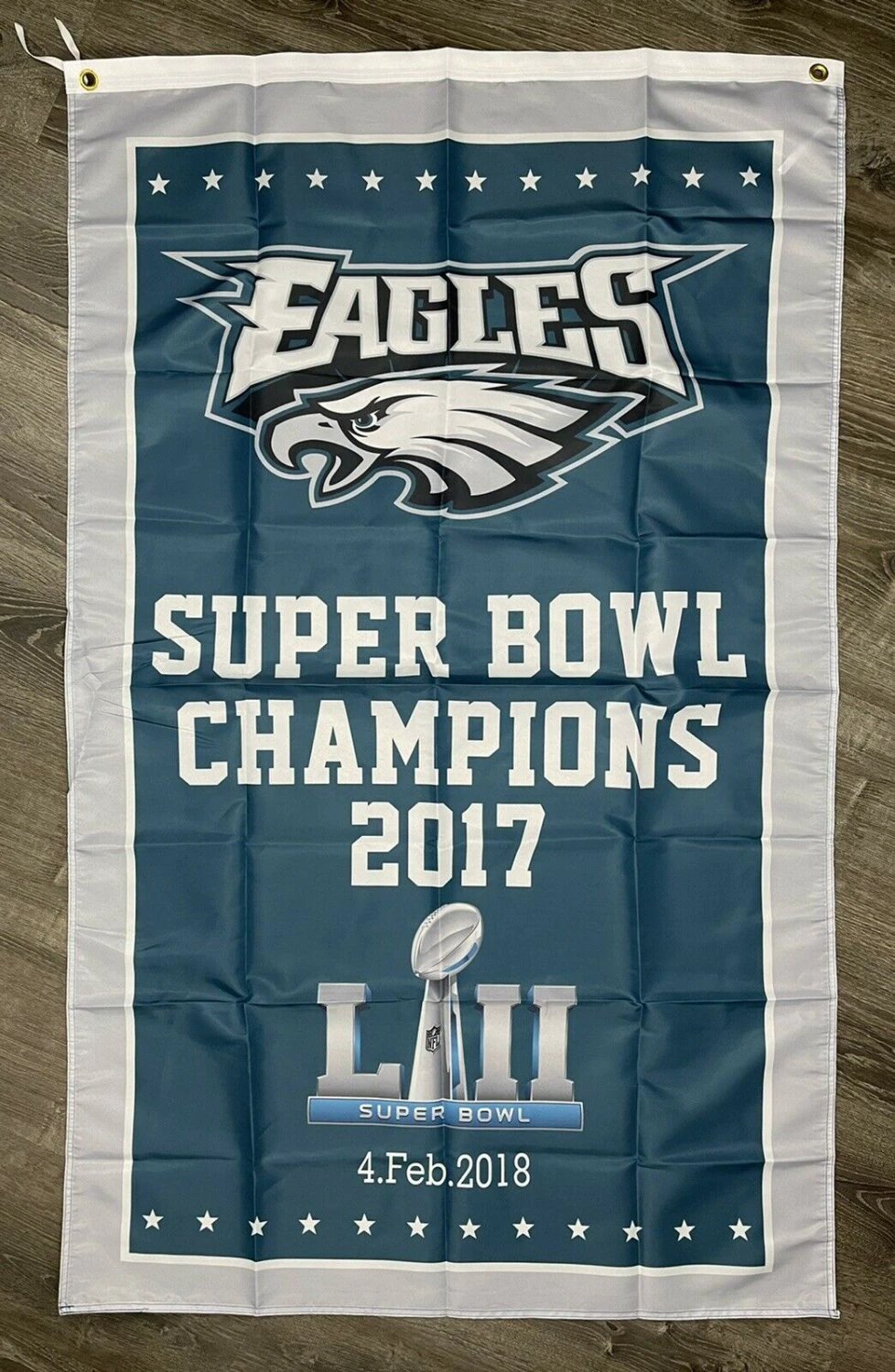 Philadelphia Eagles Super Bowl Championship Flag 3x5 ft Banner Man-Cave Bar by flagsjustdoit