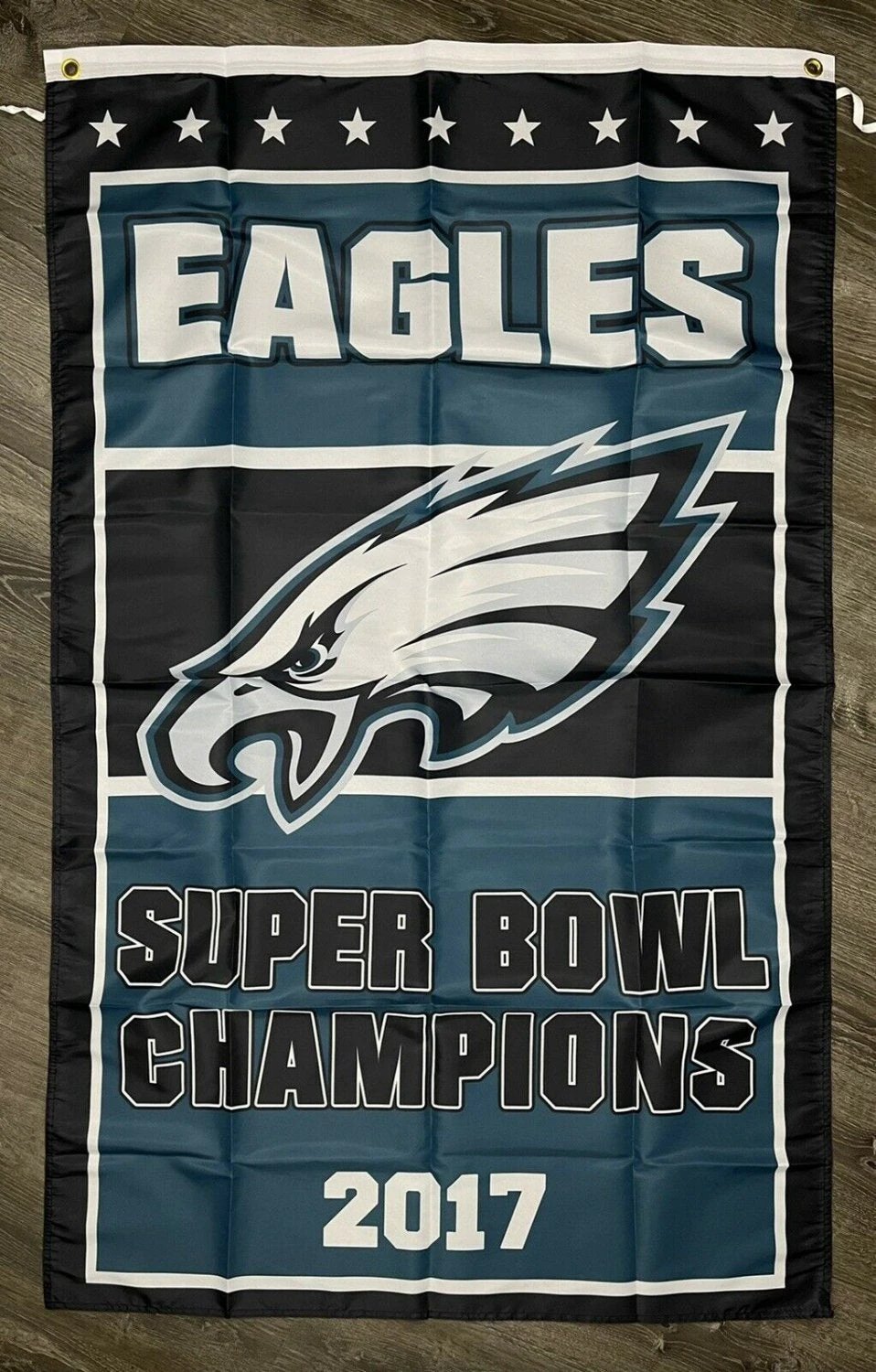 Philadelphia Eagles Vertical Super Bowl Championship Flag 3x5 ft Banner Man-Cave Bar by flagsjustdoit