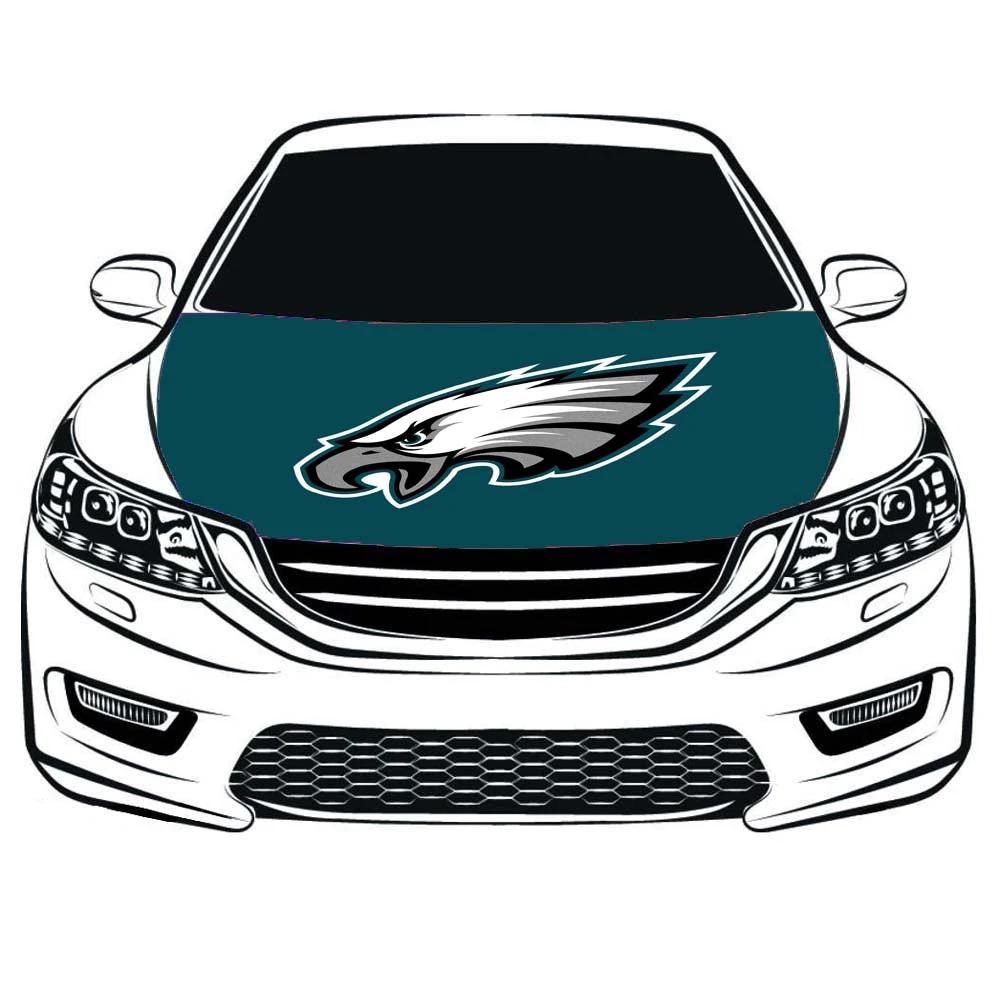 Philadelphia Eagles Banner, NFL Philadelphia Eagles Car Hood Cover Flag , Engine Banner,3.3X5ft,/6X7FT100% Polyester Elastic Fabrics Can be Washed by flagsshop