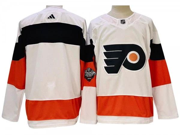 Philadelphia Flyers Blank White 2024 NHL Stadium Jersey by Hockey David