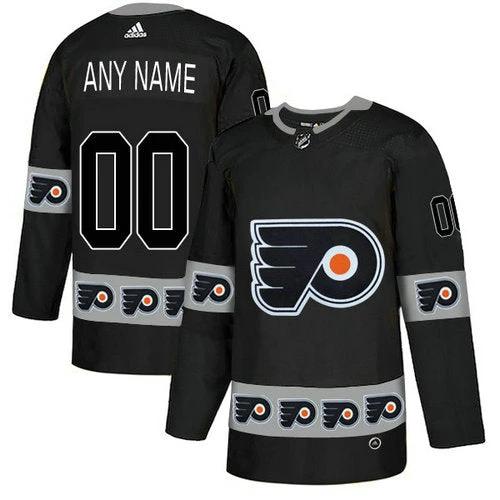 Philadelphia Flyers Custom Black Team Logos Fashion Jersey by Hockey David