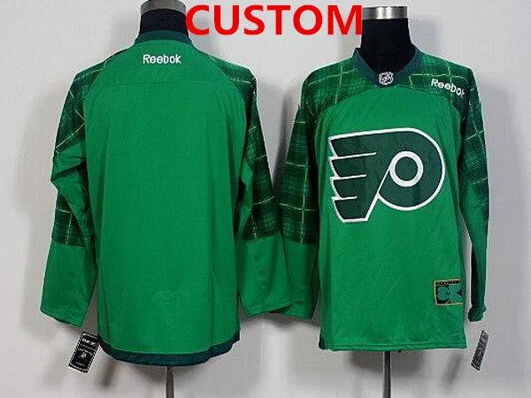 Philadelphia Flyers Custom Green 2016 St. Patrick's Day Hockey Jersey by Hockey David