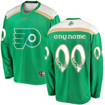 Philadelphia Flyers Green Customized 2019 St. Patrick's Day Adidas Jersey by Hockey David