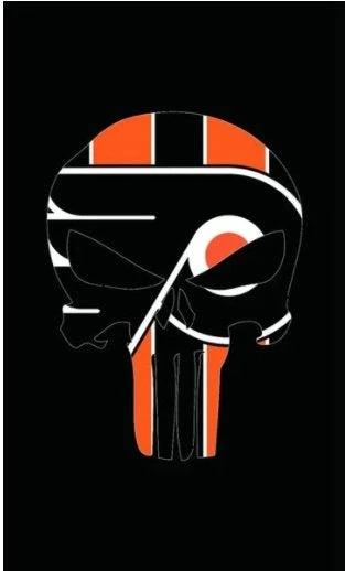 Philadelphia Flyers Skull Flag 3X5Ft Polyester Digital Print Banner USA by flagsjustdoit