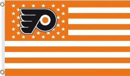 Philadelphia Flyers Star US Flag 3X5Ft Polyester Digital Print Banner USA by flagsjustdoit