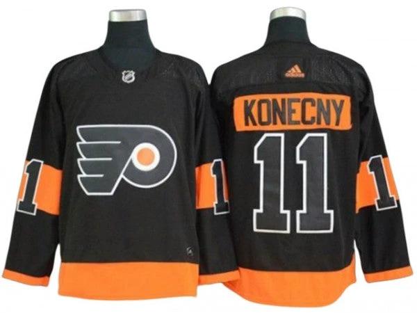 Philadelphia Flyers #11 Travis Konecny Black Alternate Jersey by Hockey David