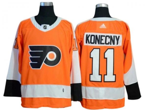 Philadelphia Flyers #11 Travis Konecny Orange Home Jersey by Hockey David
