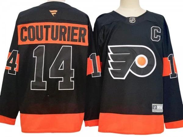 Philadelphia Flyers #14 Sean Couturier Black Alternate 2024 Jersey by Hockey David