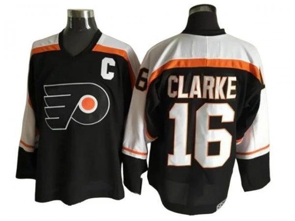 Philadelphia Flyers #16 Bobby Clarke Vintage CCM Jersey - Black by Hockey David