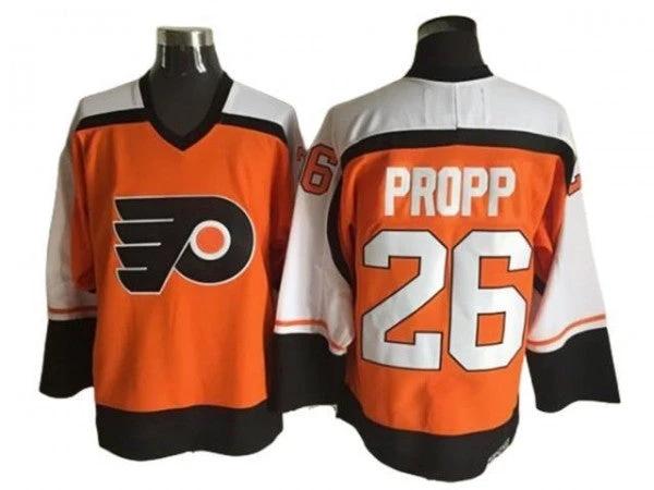 Philadelphia Flyers #26 Brian Propp Vintage CCM Jersey - Orange by Hockey David