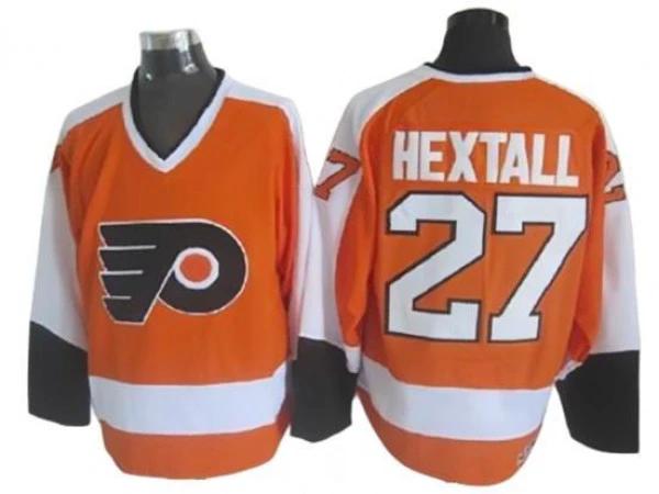 Philadelphia Flyers #27 Ron Hextall Orange Vintage CCM Jersey by Hockey David