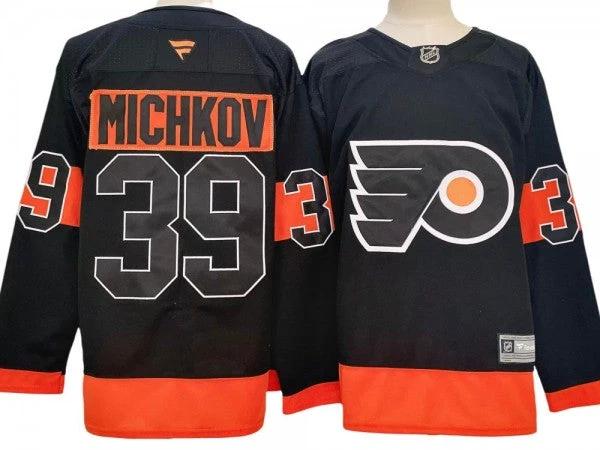 Philadelphia Flyers #39 Matvei Michkov Black Alternate 2024 Jersey by Hockey David