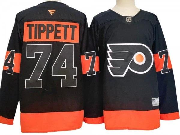 Philadelphia Flyers #74 Owen Tippett Black Alternate 2024 Jersey by Hockey David