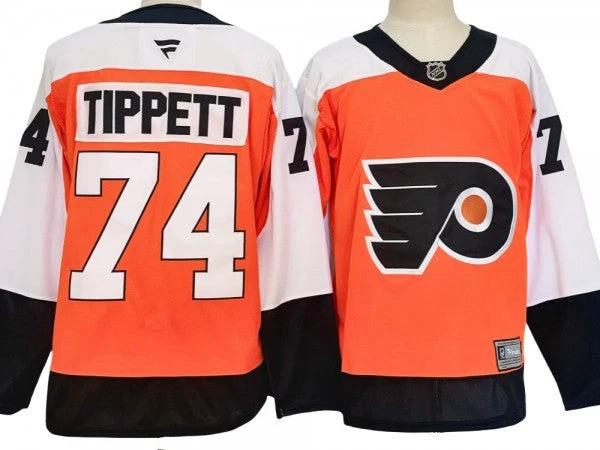 Philadelphia Flyers #74 Owen Tippett Orange 2024 Jersey by Hockey David