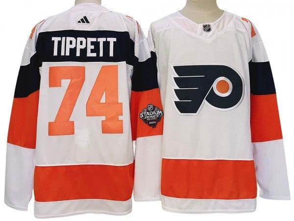 Philadelphia Flyers #74 Owen Tippett White 2024 NHL Stadium Jersey by Hockey David