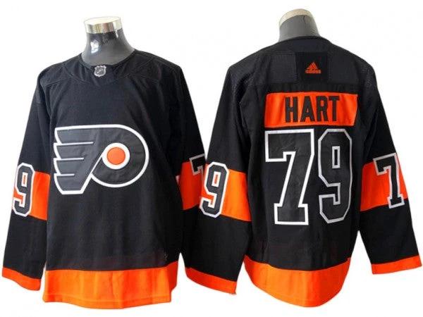 Philadelphia Flyers #79 Carter Hart Black Alternate Jersey by Hockey David