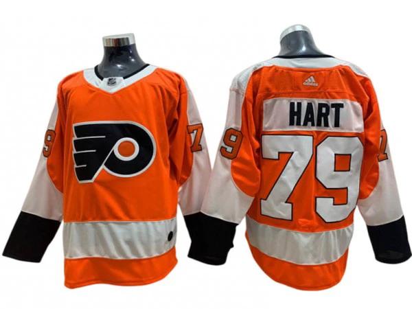 Philadelphia Flyers #79 Carter Hart Orange Home Jersey by Hockey David