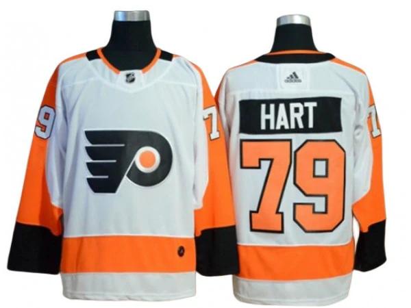 Philadelphia Flyers #79 Carter Hart White Away Jersey by Hockey David