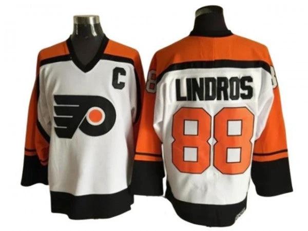 Philadelphia Flyers #88 Eric Lindros Vintage CCM Jersey - White by Hockey David