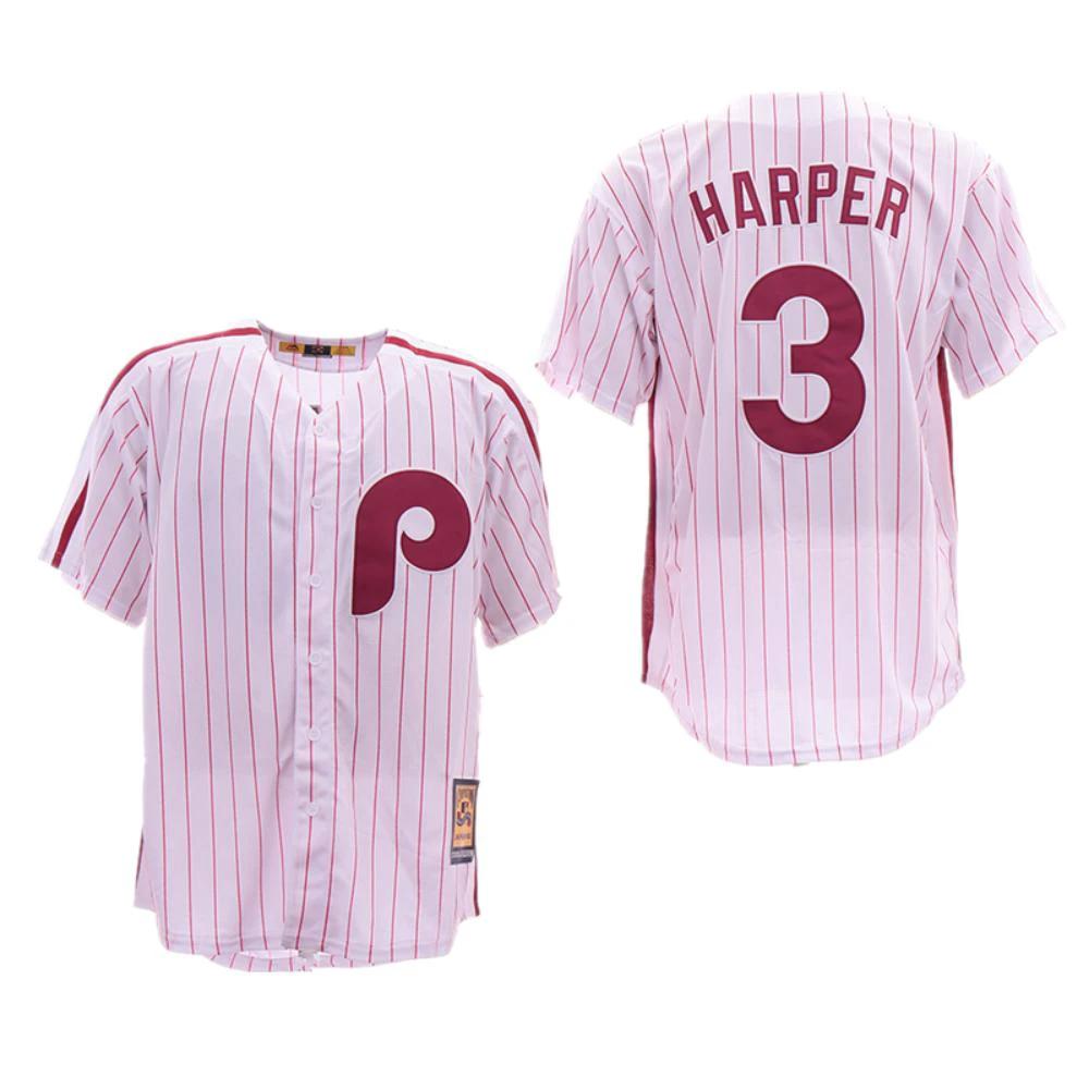 Philadelphia Phillies Bryce Harper White Throwback Jersey by My Store