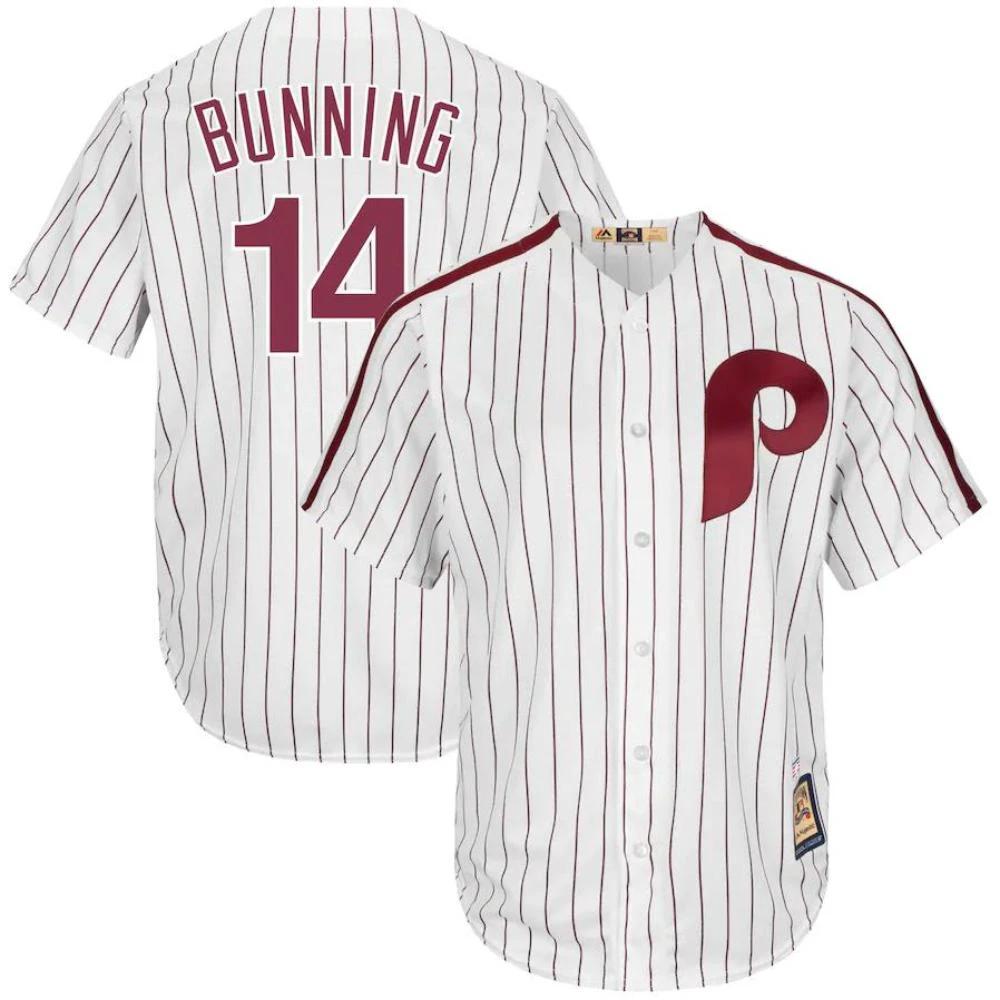 Philadelphia Phillies Jim Bunning White Throwback Jersey by My Store