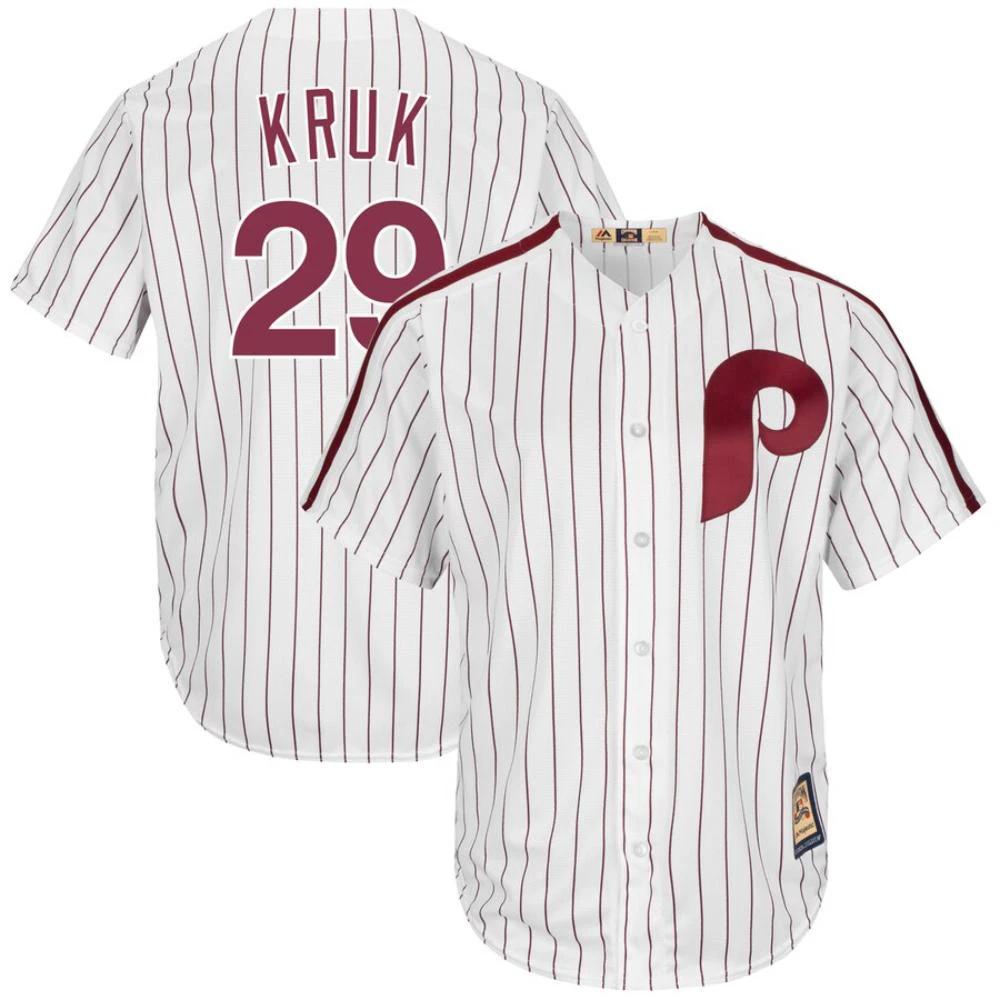 Philadelphia Phillies John Kruk White Throwback Jersey by My Store