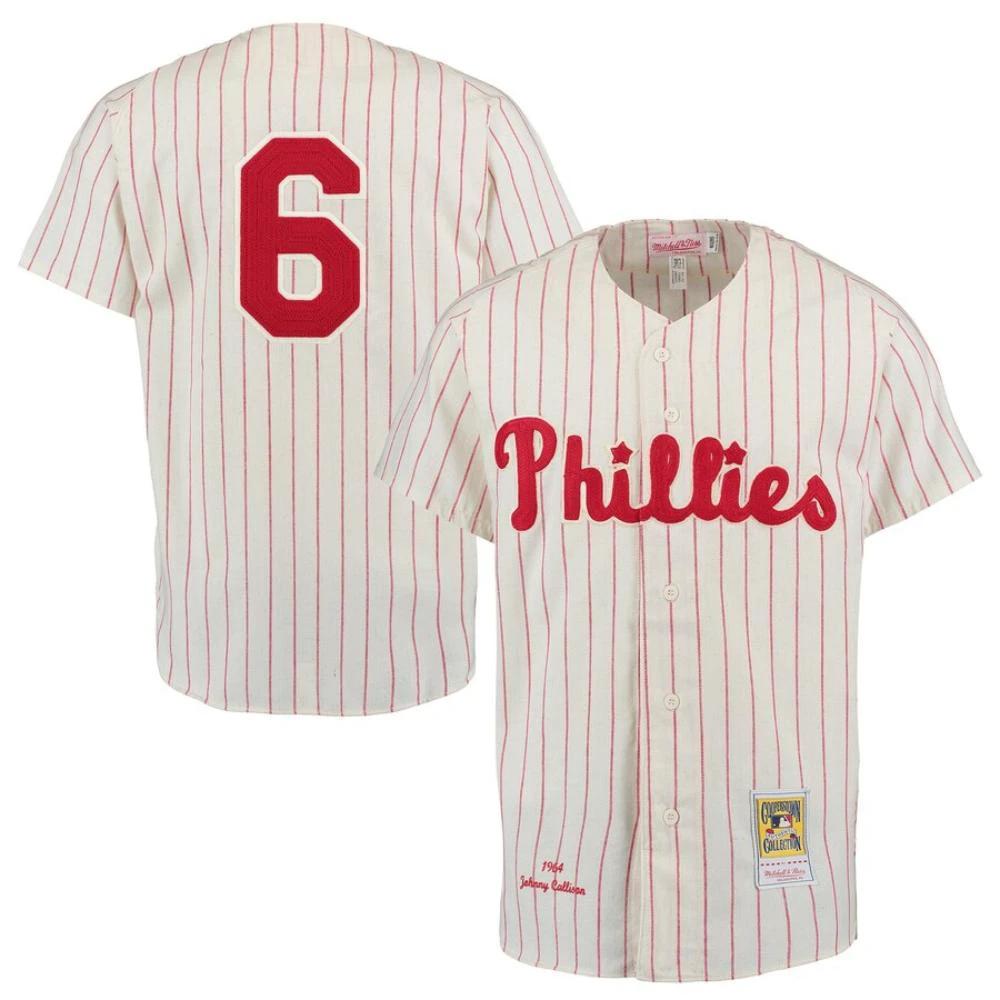 Philadelphia Phillies Johnny Callison Cream 1964 Throwback Jersey by My Store
