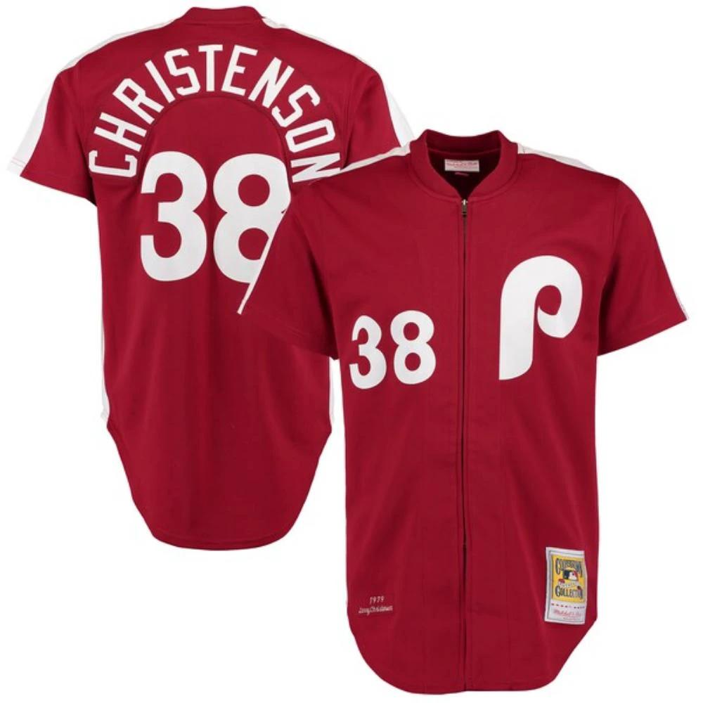 Philadelphia Phillies Larry Christenson Red 1981 Throwback Jersey by My Store