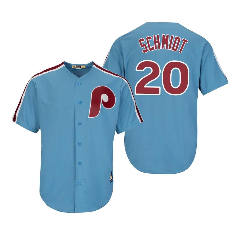 Philadelphia Phillies Mike Schmidt Light Blue Throwback Jersey by My Store
