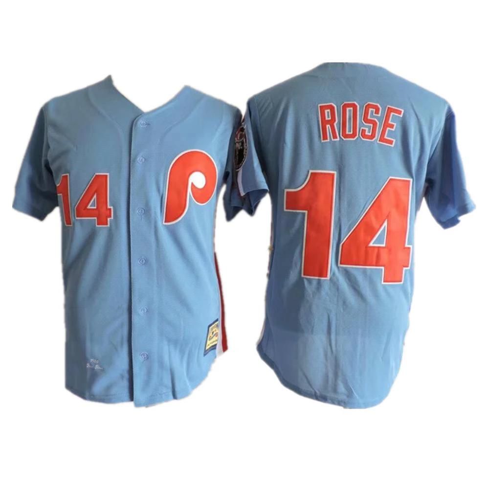 Philadelphia Phillies Pete Rose Blue Throwback Jersey by My Store