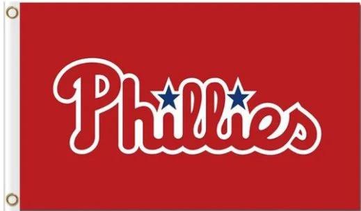 Philadelphia Phillies Red Sport Banner Flag 3X5Ft Banner USA Polyester with Brass Grommets by flagsjustdoit