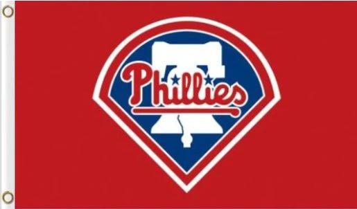 Philadelphia Phillies Red flag 3X5Ft Banner USA Polyester with Brass Grommets by flagsjustdoit