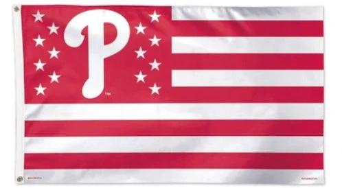 Philadelphia Phillies Star US Flag 3X5Ft Banner USA Polyester with Brass Grommets by flagsjustdoit