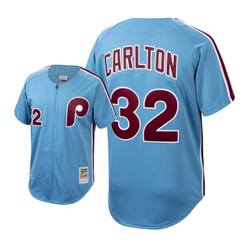 Philadelphia Phillies Steve Carlton Blue Throwback Jersey by My Store