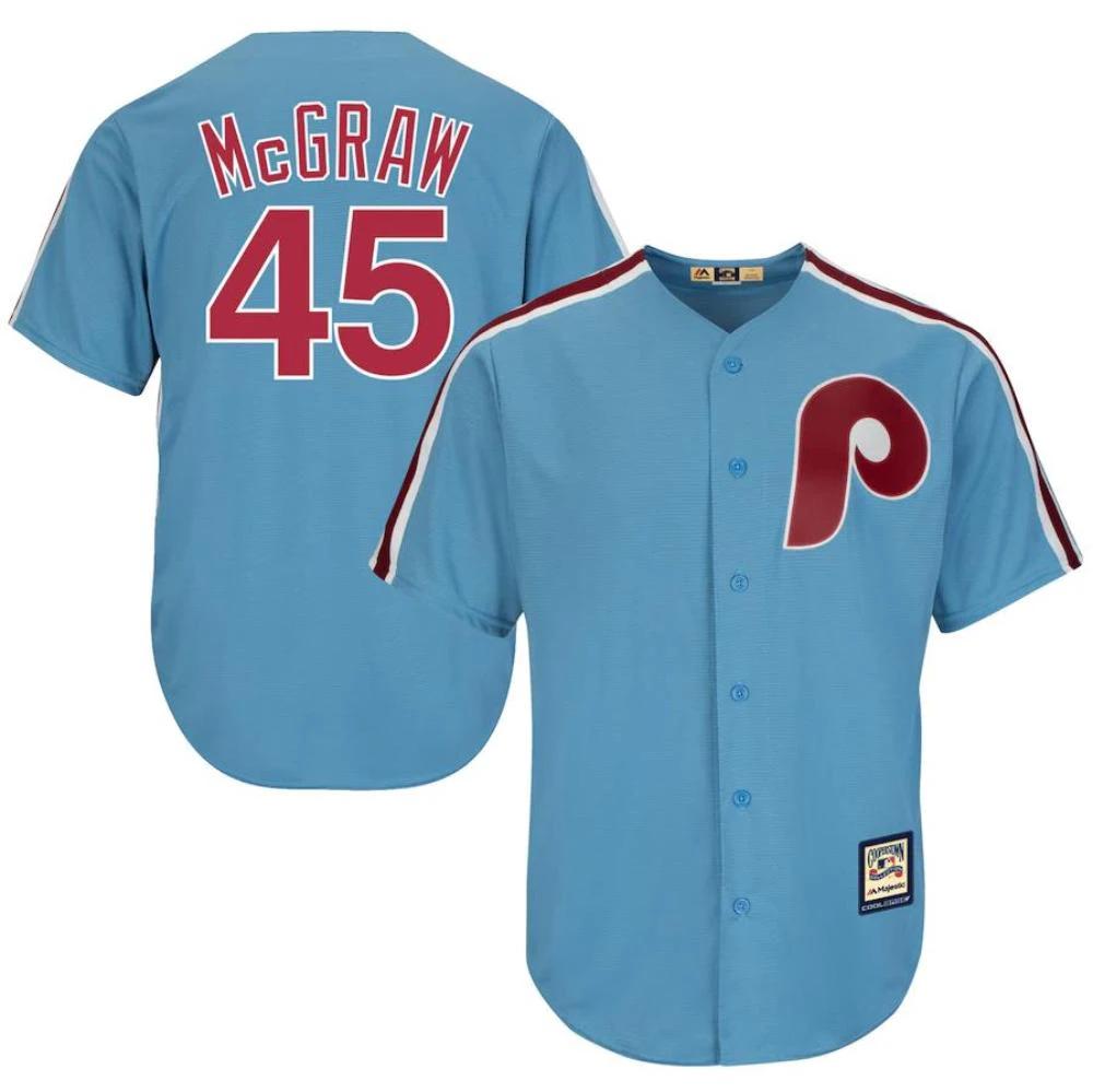 Philadelphia Phillies Tug McGraw Blue Throwback Jersey by My Store