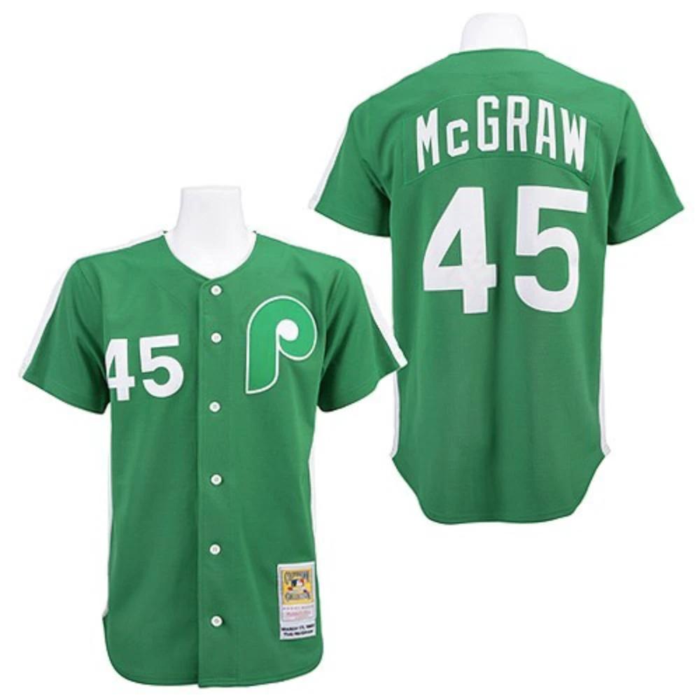 Philadelphia Phillies Tug McGraw Green Throwback Jersey by My Store